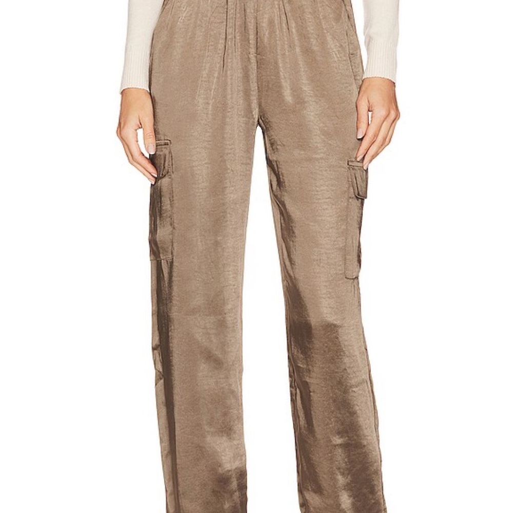 superdown Taupe Cargo Wide-Leg Pants